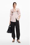 STRIPED FLORAL SHIRT - red stripe